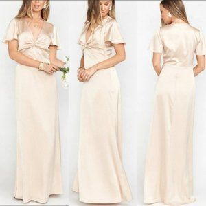 Show Me Your Mumu - Rome Twist Gown Champagne XS